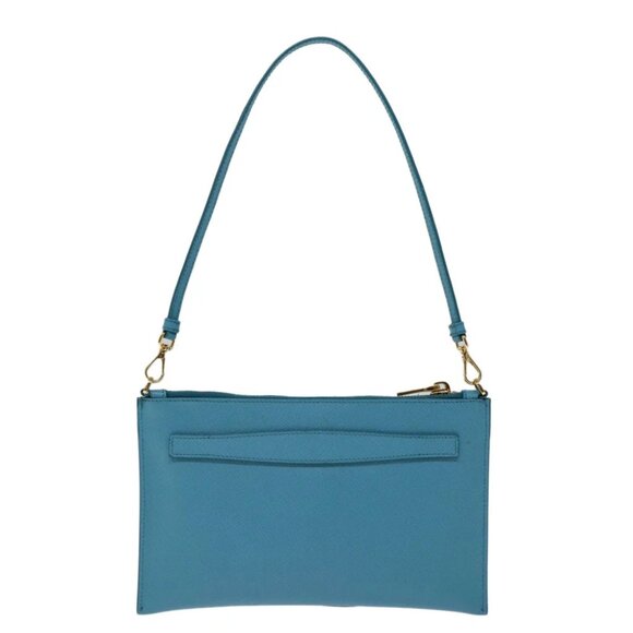 PRADA Accessory Pouch Safiano leather Blue Auth - Picture 2 of 15
